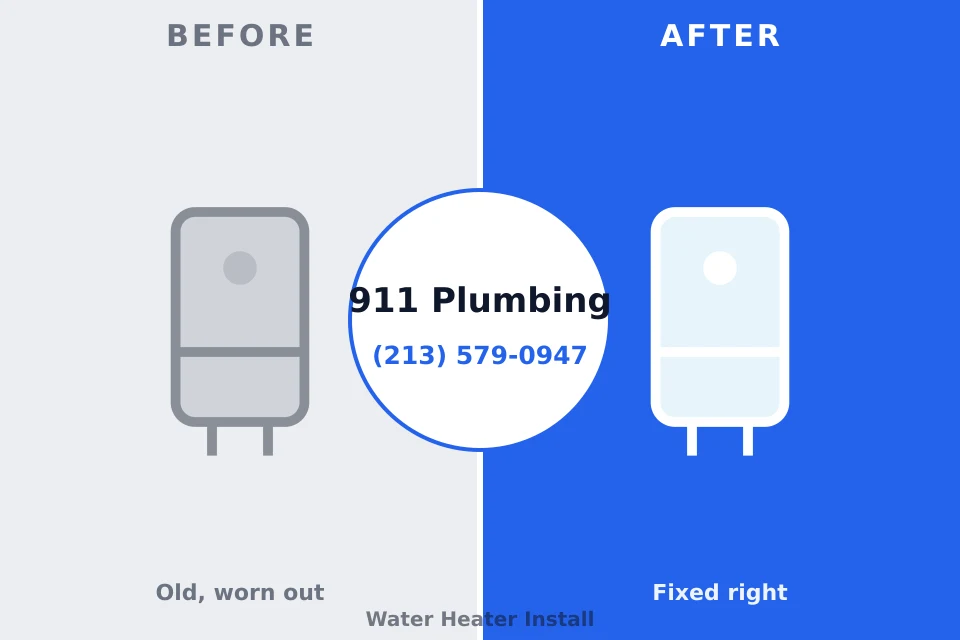 Before and after: plumbing repair Colonial Park, PA